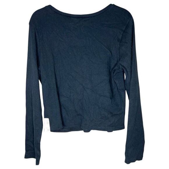 NEW Universal Thread Long Sleeve Shrunken Rib Ebony T-Shirt XXL - Picture 5 of 5